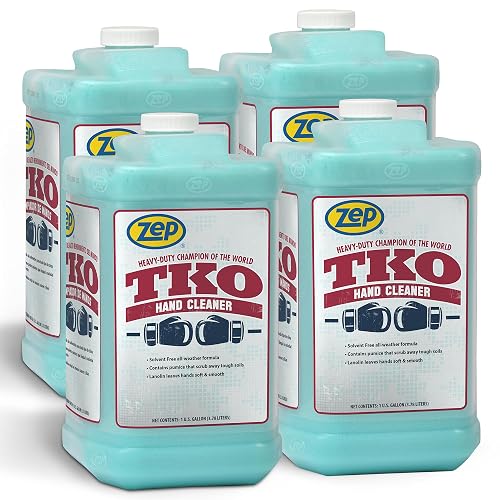 Zep Heavy-Duty TKO Hand Cleaner - 1 Gallon (Case of 4) R54824 - No Pump, Refill Only - The GO-to Industrial Hand Cleaner for Pros that Actually Works!