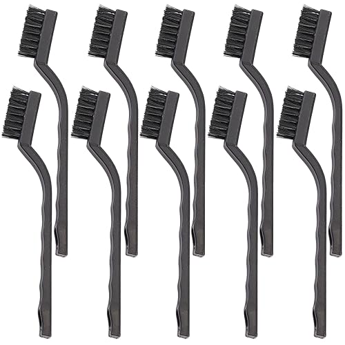 Haojiaho 10PCS Anti Static ESD Cleaning Brush Kit, Keyboard PCB Motherboards Circuit Boards Electronic Devices Tool Set, Black