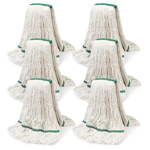 20oz Heavy Mop Replace Head, 6 Pack Commerical Replacement Mop，mop Head Replacement，Reusable Mop Head Refills-Replacement Mop Heads Suitable for Heavy Commercial Industrial Residential Areas