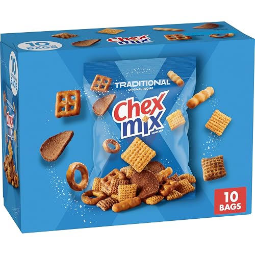 Traditional Chex Mix, Original Recipe, Single-Serve Bags (Pack of 10)