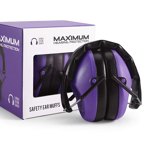 Pro For Sho 34dB NRR Hearing Protection Ear Muffs – Highest NRR Compact Design Ear Protection for Loud Events & Sensory Use