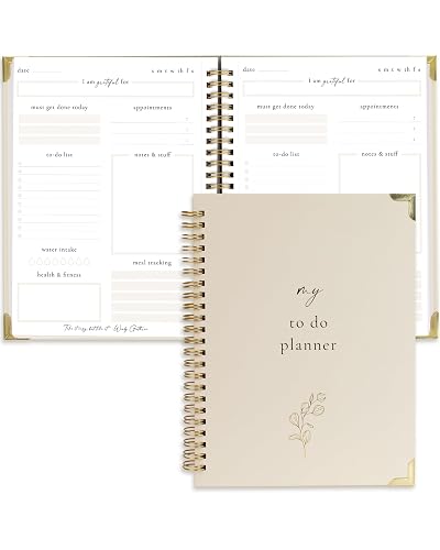 Beautiful To Do List Notebook - Aesthetic Undated ADHD Daily Planner Gift | Easily Organize Your Tasks and Boost Productivity - Stylish School or Office Supplies for Women