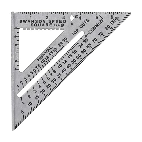 Swanson Speed® Square, 7 in. Aluminum Layout Square with Blue Book (S0101) | Made in the USA by Swanson Tool Company. Every Speed® Square is CNC machined to a perfect 45° and 90° corner.