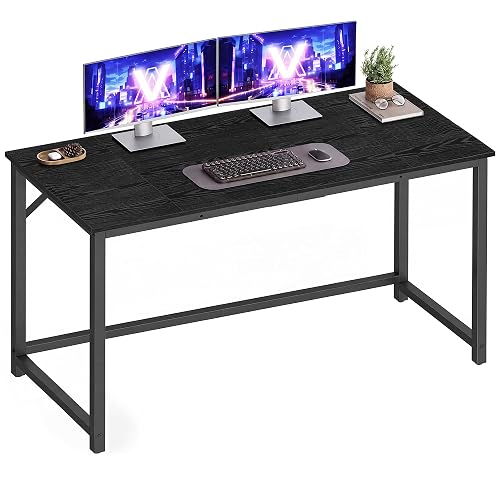 VASAGLE Computer Desk, Steel Frame Gaming Desk for Home Office, 47.2 Inch | Small Office Desk, Gaming Table For Study, Work, Gaming, Writing, Bedroom, Living Room, Black ULWD212B101