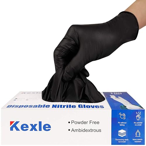 Keoely Nitrile Disposable Gloves Pack of 100, Latex Free Safety Working Gloves for Food Handle or Industrial Use