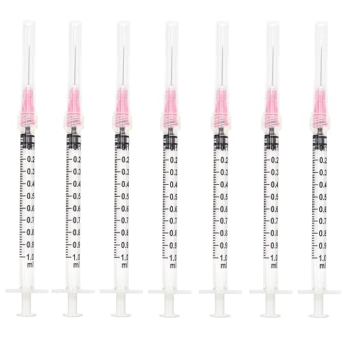 VIDDEL 30pcs 1ml 29G 1/2 inch Luer Lock for Lab Utensils,Refilling Liquids | 1cc 29 Gauge 1/2 inch Industrial Scientific Accessories,Individually Wrapped,Lab Sample Supplies