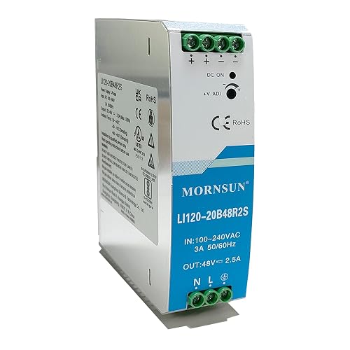 Centopto 120W 48V 2.5A Industrial DIN Rail Power Supply, AC-DC Universal,-20℃~+60℃