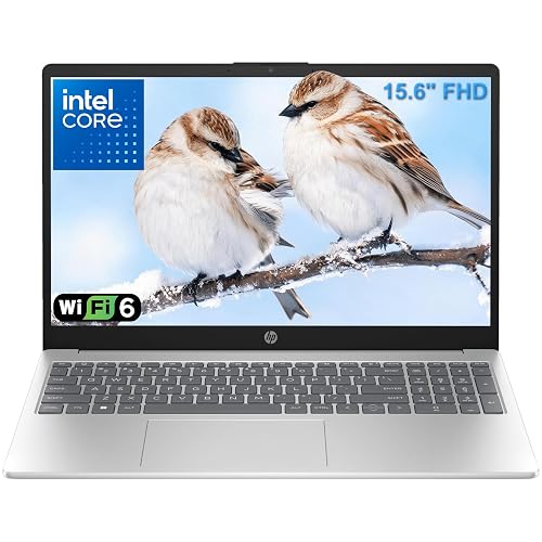 HP 15.6" FHD Laptop 2026, Intel Processor, 8GB RAM, 256GB SSD, Office 365 | Windows 11, Fast Charging, Numeric Keypad, Long Battery Life, Lightweight, WiFi 6, Fast Performance, Daily Productivity