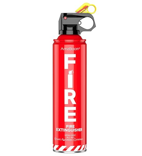 Fire Extinguisher for Home 1Pack, Kitchen, Car, and Grill,Compact Water-Based A, B, C, K Extinguisher with 6-Year Warranty and Easy Storage.