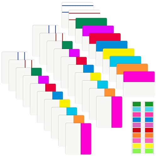 800 Pieces Tabs 2-Inch Sticky Index Tabs, 31 Sets 10 Colors, Smooth Writing | Writable and Repositionable, File Tabs Flags Colored Page Markers Labels for Reading Notes, Books and Classify Files