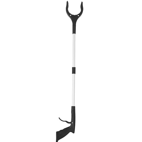 Foldable Aluminum Alloy Litter Picker Grabber Clip, 8.5cm Opening | Portable Handheld Cleaning Tool, Plastic Grip Parts, Easy Carry Design, for Janitorial and Sanitation Tasks