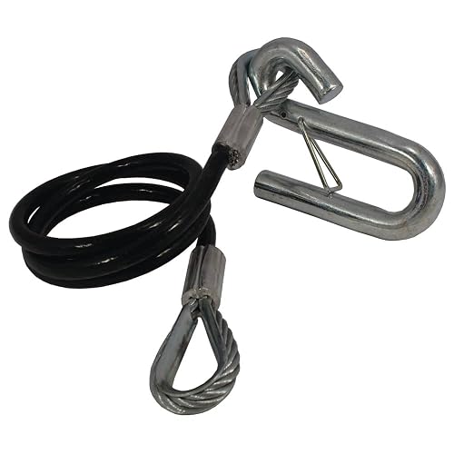Stens 756-102 Trailer Safety Cable, 36" Long with S Hook, Black | OEM replacement, for outdoor power equipment, 756-102