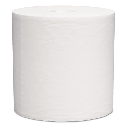 WypAll PowerClean L40 Extra Absorbent Towels, 2 x 200 Sheets (05796) | Center-Pull Rolls, White Towels, Extra Soft & Plush, Ideal for Absorbing Liquids and Oil Spills, Cloth-Like Performance