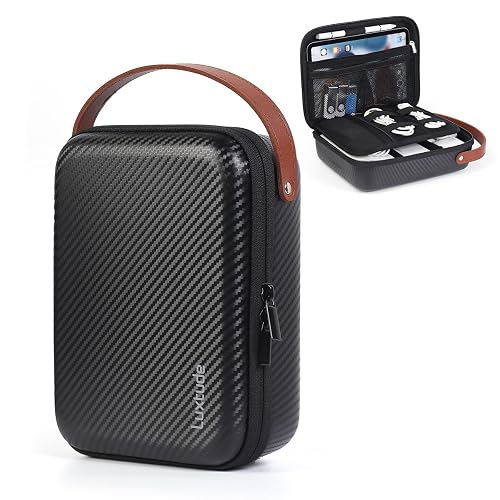 Luxtude Electronics Organizer Travel Case for Chargers and Cords | Hard Case for Electronics, Portable Tech Bag, Travel Essentials for Chargers/Mouse/USB Drives/SD Cards, Tech Gifts