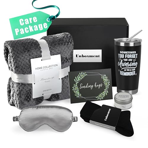 UNBOXMENT Care Package for Men, Get Well Soon Gifts Basket | Feel Better After Surgery, Thinking of You, Sending Hugs Box for Sick Friend