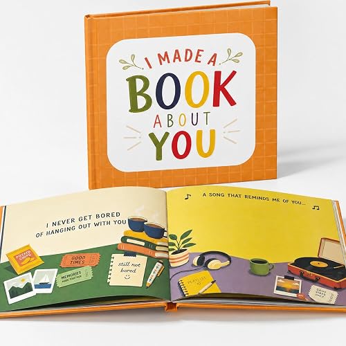 I Made a Book About You Fill in the Blank Book for Couples Partners, Besties Keepsake for Him & Her, Boyfriend, Girlfriend, Husband & Wife, for Birthdays, Anniversaries, Valentine’s Day & Christmas