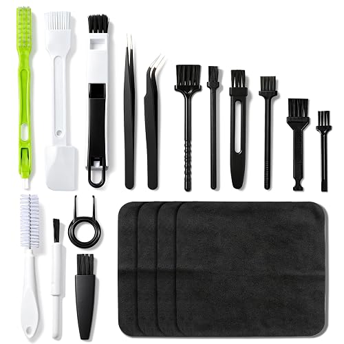 Computer Cleaning Kit, 19 in 1 Multi-Purpose Brushes Anti Static Brushes Clothes for Computer Printer Car Player Window