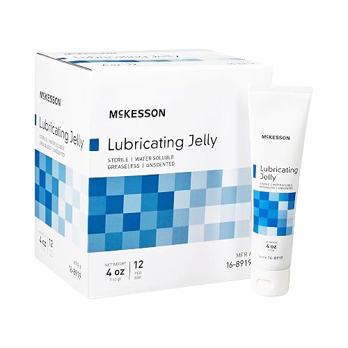 McKesson Lubricating Jelly, Sterile Tube, for Surgical, 4 oz, 12 ct | Water Soluble Lubricant Gel, Medical, Personal, Water Based Non-Sticky, Non-Greasy Lubricant Gel, Medical Grade