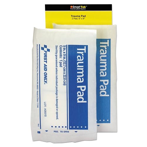 First Aid Only FAE-6024 SmartCompliance Refill 5 x 9 Inch Trauma Pad, First Aid Kit Refill Supplies for Business, Worksite, and Home, 2 Count