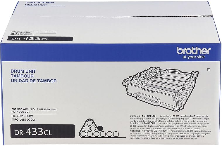 Brother DR433CL Drum Unit in Retail Packaging, 1 Count
