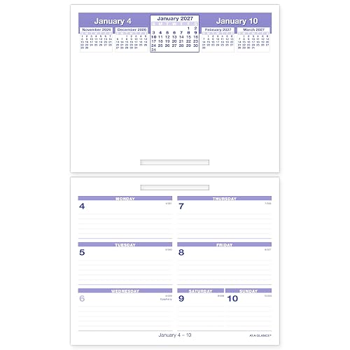 AT-A-GLANCE® FLIP-A-WEEK® 2027 Weekly Desk Calendar Refill, Small, 5 1/2" x 7"