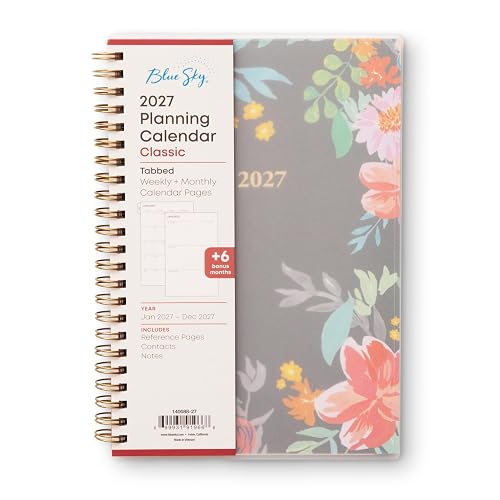 Blue Sky 2027 Weekly & Monthly Planner Calendar, 5"x8", Sophie | January 2027 - December 2027, Flexible Frosted Cover, Durable Twin Wire Binding, Laminated Tabs