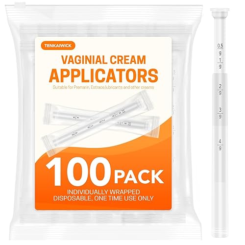 TENKAIWICK Vaginal Suppository Applicator 100Pk, Individually Wrapped, Soft Tip