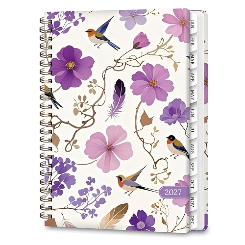 2027 Planner, Weekly and Monthly Calendar Planner Book, A5(6.3'' x 8.5'') | January 2027 - December 2027, Hardcover, Spiral Bound, Inner Pocket, Home School and Office Supplies, New Year Planning