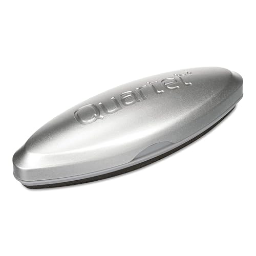 Quartet Glass Dry Erase White Board Eraser, Magnetic, Whiteboard Eraser, Silver (SFEB3)