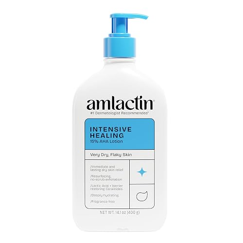 Amlactin Intensive Healing Body Lotion, 15% Lactic Acid, 7.9 oz | 15% body lotion with lactic acid and ceramide 3 exfoliates and deeply moisturizes extremely dry skin for smoother skin.