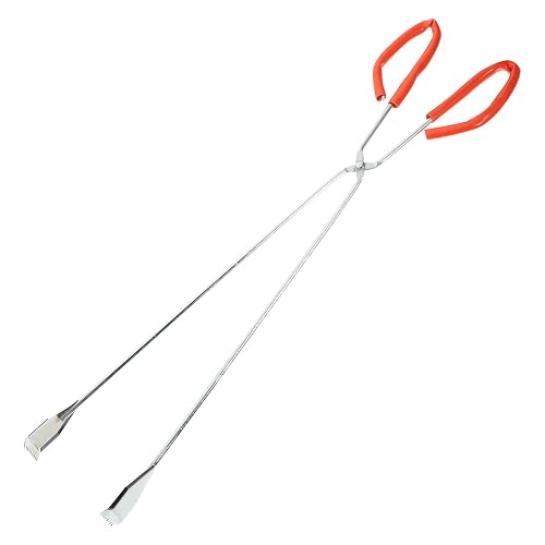 minkissy Stainless Steel Trash Grabber Clamp 60cm with Non-Slip Grip, Outdoor Litter Picker Tool for Waste Pickup, Reusable Garbage Clamp for Sanitation and Janitorial Use