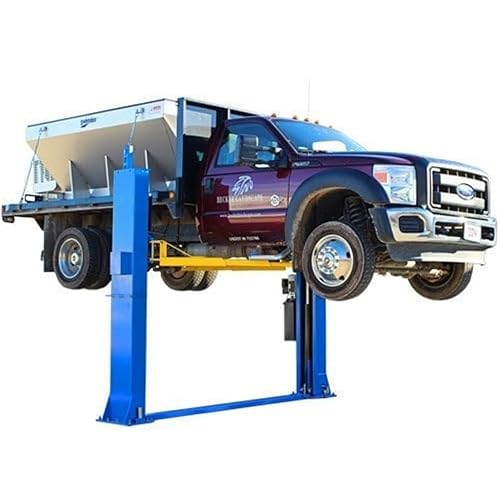 Atlas Automotive Equipment BP12000X 2-Post Commercial Grade Vehicle Lift, Baseplate, Open-top Style, 10’4” Minimum Ceiling Height, 12,000lb Capacity, 3-Stage Symmetric Arms, For Low Ceiling Garage Use