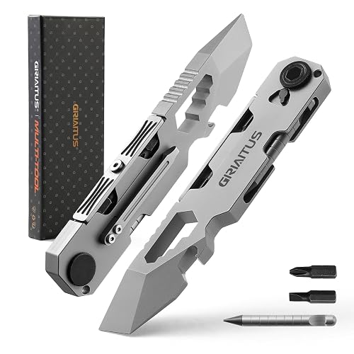 EDC Pry Bar Multitool with Bi-Directional Ratchet Screwdriver, Men Gifts | Everlasting Pen, Wrenches, Crowbar, Bottle and Box Opener Your Versatile Companion for Everyday Carry and Camping Accessories