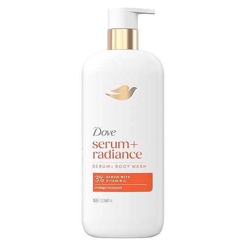 Dove Serum+ Radiance Body Wash, 3% Serum with Vitamin C, 18.5 oz | For everyday shower care, Helps illuminate and refine skin, With 3% brightening serum
