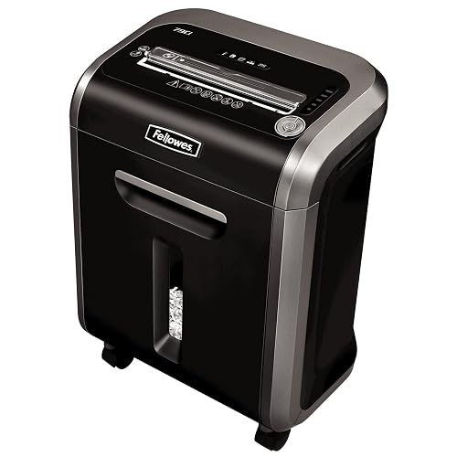 Fellowes ‎Powershred 79Ci 16-Sheet 100% Jam-Proof Heavy Duty Crosscut Paper Shredder Machine for Office and Home, Black/Dark Silver 3227919