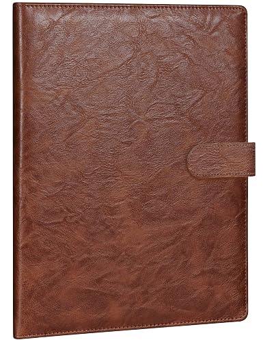 Mymazn Padfolio, Portfolio Folder, Legal Pad Holder, Resume Folder | Faux Leather Binder with Document Organizer, Business Card Holder, Letter-Size Notepad for Interview, Men & Women