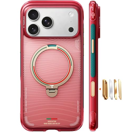 TORRAS Q3 Air World Cup 2026 Series for iPhone 17 Pro Case - Glory Slash | AirPro Cushion, 360 Magnetic Stand, Fit for MagSafe, Heavy Duty Impact Protection, Camera Control Button, 6.3 inch