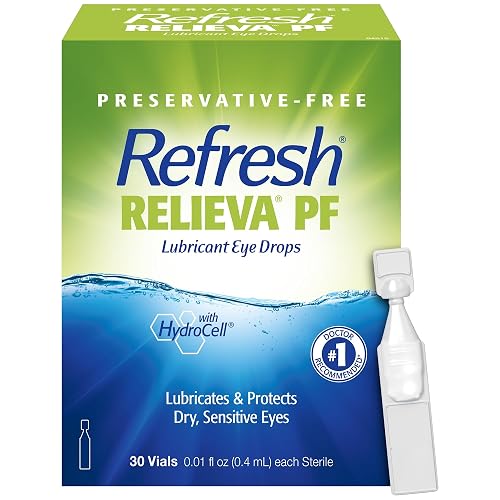 Refresh RELIEVA PF Preservative-Free Artificial Tears Lubricant Eye Drops, 0.01 fl oz (0.4 mL), 30 Single-Use Containers