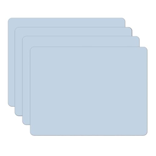 Silicone Placemats, Food-Grade Non-Slip Waterproof, Dining, Stain Resistant, Countertop Protector, Kitchen Counter Mat, Heat Resistant, Baking mat Dishwasher Safe (15.7x11.8Inch-4pack, Blue)