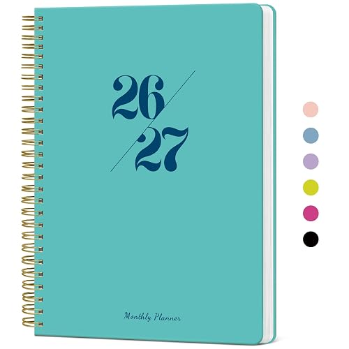 Monthly Planner 2026-2027, 18 Months Calendar, Jul 2026-Dec 2027 | 7" x 10" Calendar Planner 2026-2027, Perfect for School Office Home Planning - Aquamarine
