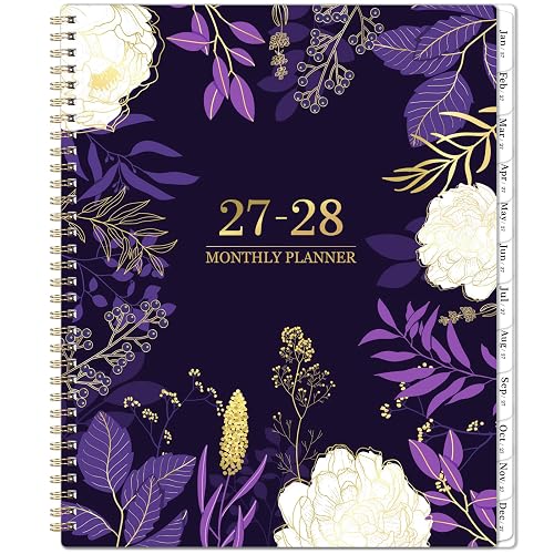 2027-2028 Monthly Planner - 2 Year Monthly Planner/Calendar 2027-2028, Jan 2027 - Dec 2028, 11" x 9", 24 Monthly Planner with Tabs, Back Pocket, Holidays, Twin-Wire Binding, Note Pages