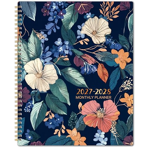 2027-2028 Monthly Planner - 2 Year Monthly Planner/Calendar 2027-2028, Jan 2027 - Dec 2028, 11" x 9", 24 Monthly Planner with Tabs, Back Pocket, Holidays, Twin-Wire Binding, Note Pages