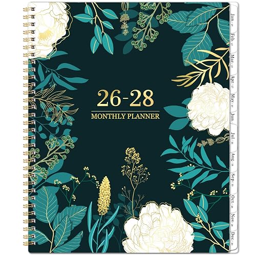 2026-2028 Monthly Planner - 2 Year Monthly Planner/Calendar 2026-2028, July 2026 - June 2028, 11" x 9", 24 Months, Tabs, Back Pocket, Holidays, Twin-Wire Binding, Note Pages