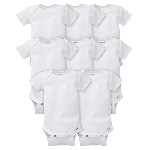 Gerber Baby Boys and Girls' 8-pack Short Sleeve Onesies Bodysuits