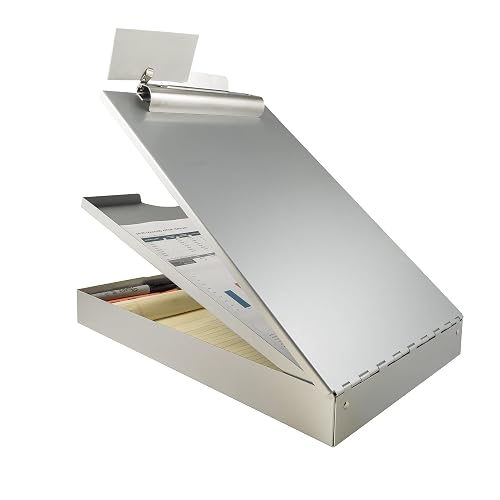 Saunders Cruiser-Mate Aluminum Dual Storage Clipboard, Letter Size 8.5x11 | Recycled Aluminum, High-Capacity Steel Clip, Weatherproof Metal Form Holder for Patrol, Contractors & Trades, 1-Year Warranty