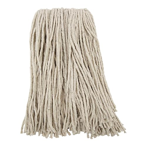 Boardwalk Premium Cut-End Wet Mop Heads, 12 Count, 16 oz, Cotton, White | Made In The USA; High-Quality, Ultra-Absorbent Construction Quickly Soaks Up Liquids, Spills; Model BWK216CCT