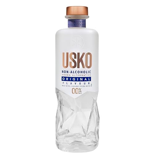 USKO Original Non Alcoholic Vodka, 0.0% ABV, 700ml | Cairngorm Spring Water botanical cocktail base. Halal · Vegan · Gluten-Free. Bloody Mary & cocktail mixing. Minority-Owned.