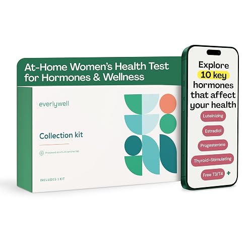 Everlywell At-Home Women's Health Collection Kit, Measures 11 Biomarkers for Hormonal Wellness, including Cortisol, Progesterone & TSH - CLIA-Certified Lab Results Within Days - for Women Ages 18 Plus