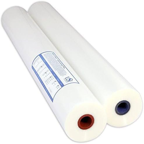 USI Premium Thermal Low-Temp EVA Roll Laminating Film, 1 Inch Core, 5 Mil, Wide Format, 40 Inches x 200 Feet, Clear, Gloss Finish, 2-Pack