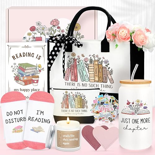 Book Lovers Gifts for Women Bookish Gifts for Book Lovers Women Books Accessories for Reading Lover Books Club Gift for Reader Cool Bookish Themed Items Set Bookworm Stuff Presents for Librarian, Girl